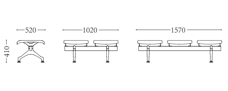 PU机场椅/等候椅/排椅 -SJ9202(图2) undefined