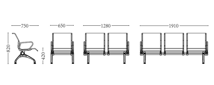 铝合金机场椅/等候椅-SJ900M8(图2) undefined